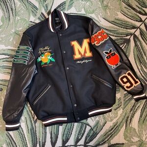 Larry June Midnight Organic Class of ‘91 Varsity Jacket Mens Size X-Large